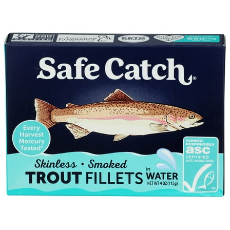 Pack of 12 Safe Catch Smoked Trout in Water 4 oz