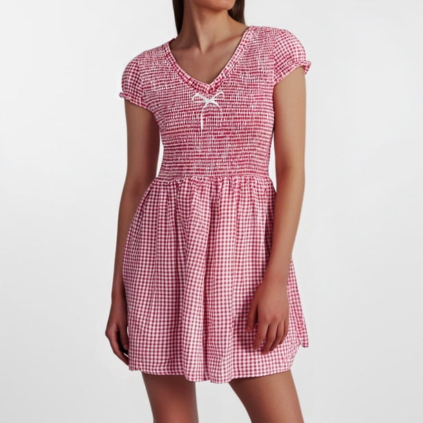 WILLBEST Vestido Midi Mono Ajustado Con Volantes Y Elástico Alto Para Mujer