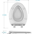 thumbnail image 5 of Elongated Toilet Seat for Adult and Child, Built-In Potty Training Seat with Soft Quiet Close Non-Slip Design, Magnetic Kids Seat and Cover for Elongated Oval Toilets, 19" Biscuit Color, 5 of 7