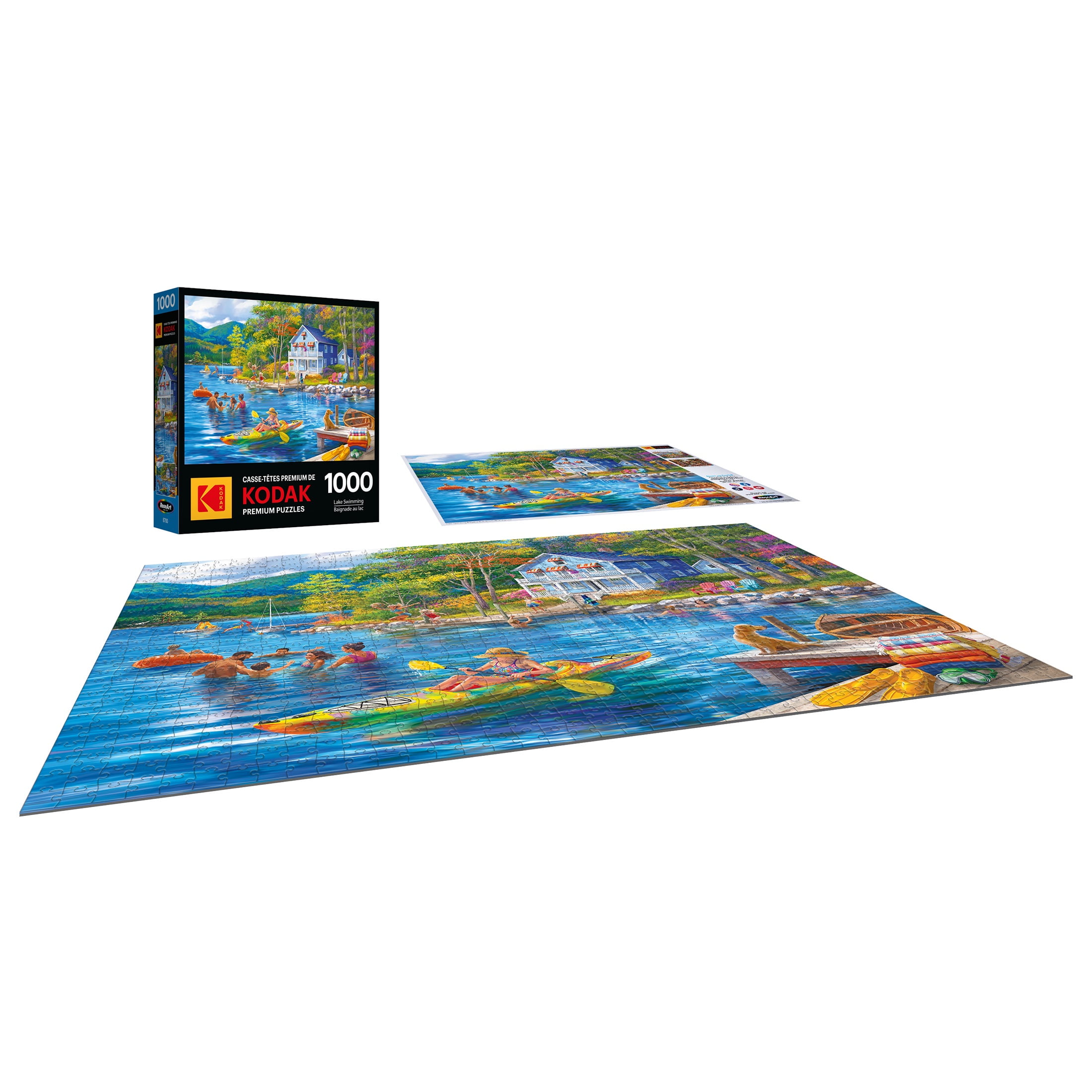 RoseArt Kodak 1000-Piece Lake Swimming Adult Interlocking Puzzle