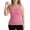 Pink, variant on Stichou Women's Summer Square Neck Tank Tops Workout Cropped Ribbed Camisole Sleeveless Clothes Gray S