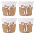 thumbnail image 1 of 4pcs Imitation Paper-woven Flowerpots Plant Pots Simple Plants Container, 1 of 8