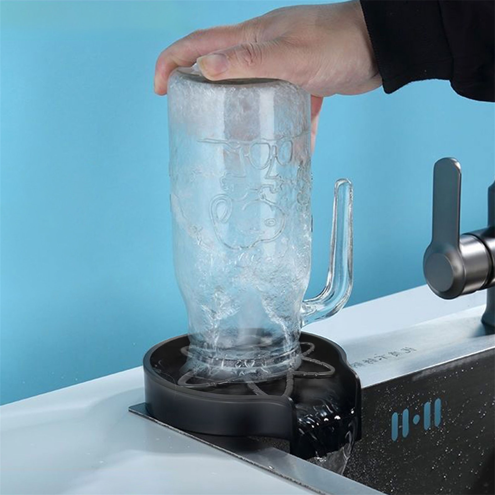 One opening Kitchen Sink Glass Rinser, Faucet Glass Rinser for Kitchen