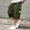 Army Green, variant on Men's Olive Green Cargo Shorts With 7/8 Length And Multiple Pockets Featuring Loose Fit Cuts For Summer Streetwear Hiking Fishing Camping Yard Chores Army Green L