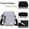 thumbnail image 7 of Mini Crossbody Bag for Men, Messenger Bag Shoulder Bag Sling Bag Passport - Gray, 7 of 7