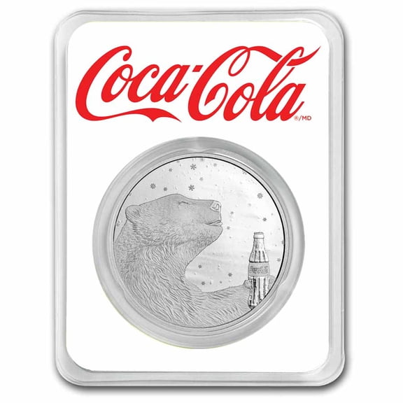 Coca-Cola® 1 oz Silver Polar Bear Round in TEP