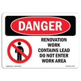 thumbnail image 1 of SignMission OS-DS-A-1218-L-1750 Signal de Danger OSHA 12 x 18 Po - Travaux de Rénovation Contenant du Plomb Ne Pas Entrer, 1 of 1