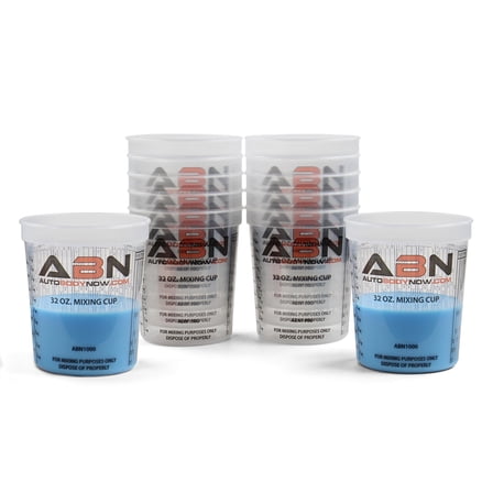 ABN Resin Supplies Paint Mixing Cup - 12pk 32oz Automotive Paint Measuring Cup