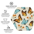 thumbnail image 3 of Fuzoiu Butterflies Print Leather Coasters Set,Drink Coasters Set of 4,for Tabletop Protection, Durable PVC Coasters,Home Décor and Housewarming Gift-Hexagon, 3 of 6