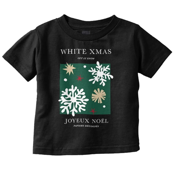 Christmas White Xmas Let It Snow Toddler Baby Graphic T Shirt Brisco Brands 6M