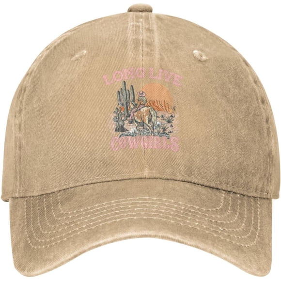 Horseback Rider Western Country Womens Baseball Hat Long Live The Cowgirls Hats for Men's Athletic Hat