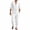 White, variant on hotojiny Men's 2 Pieces Linen Set Lightweight Henley Shirt Long Sleeve Top and Casual Beach Pants Summer Yoga Outfits(White,X-Large)