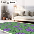 thumbnail image 2 of ODIKA 4'x6' Machine Washable Non-Slip Area Rug, Blooming Floral Botanical Garden Enchanted Haven High Traffic Rug, Green, 589961, 2 of 7