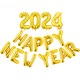 thumbnail image 2 of Globo de película de aluminio con letras de Feliz Año Nuevo de 16 pulgadas, decoración con escena de Feliz Año Nuevo, 2 of 4