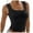 Black, variant on Wxolcjlv Womens Sports Bras Square Neck Ribbed Tank Tops Sleeveless Crop Tops Summer Clothes Full Coverage Vest Underwear Yoga Everyday Bra Size S-L