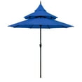 thumbnail image 3 of Ultrashades 9ft Patio Umbrella with Crank 3-Tier Pagoda Outdoor Market Umbrella with 8 Ribs, Blue, 3 of 6