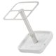 thumbnail image 4 of WORGEOUS Soporte de cepillo de dientes de baño Cepillo de maquillaje Soporte de acero inoxidable Base de resina Rack de almacenamiento de pasta de dientes, 4 of 7