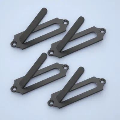 HONMEET 4Pcs Steel Skull Mount Hangers Black Wall Brackets for Deer Bear Goat Skull Display