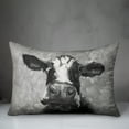 thumbnail image 3 of Creative Products Gray Painted Cow 14x20 Indoor / Outdoor Pillow, 3 of 3