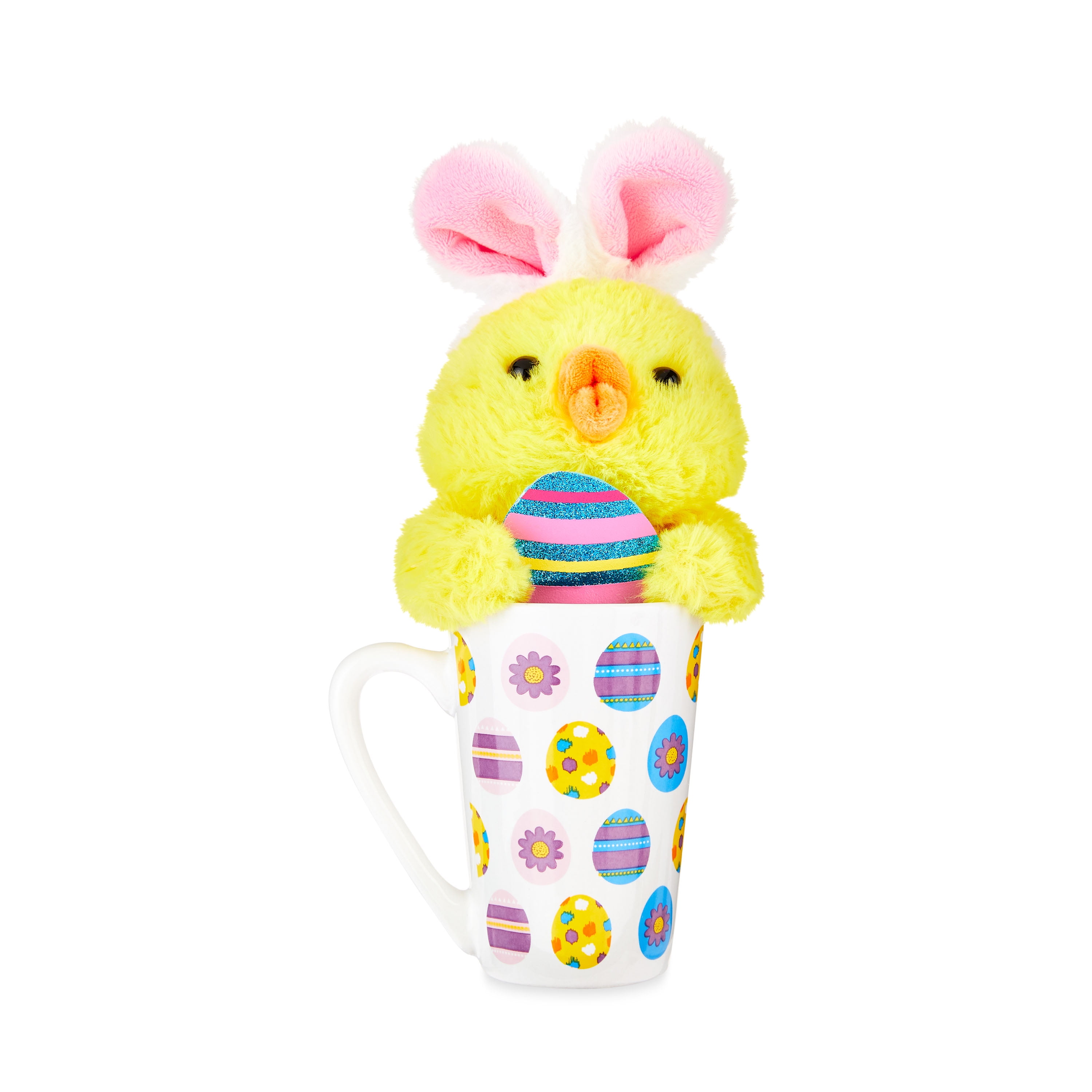 "Way to Celebrate! Easter Plush in Latte Mug, Chick"