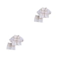 thumbnail image 1 of Sonducket Conjunto de y camiseta con botones para niñas, fiesta de verano, banquete, boda, niños, Tops de algodón, ropa, regalo de cumpleaños Type2 NO2, 1 of 6