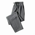 thumbnail image 5 of COSFO Casual Sweatpants for Men Solid Elastic Waist Trousers Ice Silk with Pockets Joggers Open Bottom Mens Pants, 5 of 5
