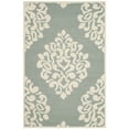 thumbnail image 6 of SAFAVIEH Martha Stewart Floret Damask Geometric Wool Area Rug, Arrowroot, 4' x 4' Round, 6 of 6