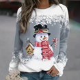 thumbnail image 2 of Sudaderas con estampado 3d de muñeco de nieve y copo de nieve para mujer, blusa gráfica con cuello redondo, Top de Navidad, ropa de otoño, sudaderas con capucha de Anime, jersey para mujer, 2 of 4