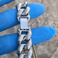 thumbnail image 5 of Men's Diamond Dust Bubble Cuban Choker Chain Heavy Silver Tone 16MM Wide 18" Inch Necklace, 5 of 5