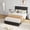 Gray, variant on Rugerasy Twin XL Bed Frame with Upholstered Headboard,Heavy-Duty Platform Bed Frame with Adjustable Headboard,Strong Wood Slat Support/No Box Spring Needed/Noise Free,Gray