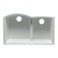 thumbnail image 3 of Pemberly Row White 33" Double Bowl Undermount Granite Composite Kitchen Sink, 3 of 9