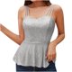 thumbnail image 1 of Moda mujer verano sin mangas casual hombro frío Cami camiseta correa camisola Tops Fridja  qr5596, 1 of 8