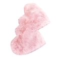 thumbnail image 2 of Alfombra de felpa de oveja sintética Zulema en forma de corazón Rosado, 2 of 8