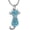 Blue, variant on Crystal Cat Cremation Urn Pendant Women Charm Stainless Steel Funeral Pet Urn Necklace-2023