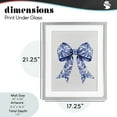 thumbnail image 3 of Vintage Toile Flower Ribbon Gray Framed Print Under Glass, design by Lettered and Lined, 3 of 10