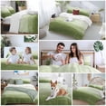 thumbnail image 5 of 3 Piece Sage Green Ombre Duvet Cover Set Queen Size,Microfiber Comforter/Quilt Cover with Corner Ties and 2 Pillowcases,Modern Abstract Art Ocean Oil Painting All Season Bedding with Zipper Closure, 5 of 8