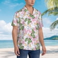 thumbnail image 5 of Goofa Lilies Flowers Hawaiian Shirt for Men, Unisex Summer Beach Casual Short Sleeve Button Down Shirts,Aloha Tropical Floral print shirt-Large, 5 of 9