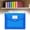 Blue, variant on 1 Pack Plastic Expanding File Folder,Transparent envelopes with Snap Closure,No Dividers,Large Capacity,Assorted Colors,Bills&Taxes,Letter/A4 Size for School/Office/Home