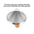 thumbnail image 4 of American Stainless Steel Coffee Filter Tea Coffee Dripper Mesh Strainer for Brewing Hot and Cold Beverages, 4 of 8