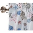 thumbnail image 5 of Ocean Beach Kitchen Curtains and Nautical Coastal Valance Set, Fish Scale Starfish Small Short Half Farmhouse Seashell Tier Curtains 36 Inch Length Kitchen Decor for Cafe Bathroom Nursery Bedroom, 5 of 5
