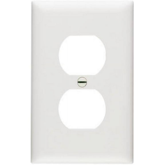 TP8WCC100 1 Gang 1 Duplex Outlet Opening Nylon Wall Plate, White