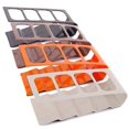 thumbnail image 2 of Compact Plastic Remote holder in Orange for Organizing Home Remotes with 4Grid Design and AntiSlip Bottom, 2 of 3