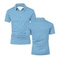 thumbnail image 5 of Axiiglly Golf Shirts for Men Short Sleeve Printed Sweat Wicking Short Sleeve Quick Dry Collared Button Outdoor Sports Casual Tee, S-3XL, 5 of 6