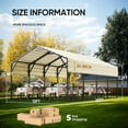 thumbnail image 3 of Quictent 12x20 ft Metal Roof Carport Kits Hard Top Garage Heavy Duty Steel Car Canopy, Black&White, 3 of 8