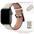 thumbnail image 3 of WFEAGL Apple Watch Series Genuine Leather Replacement Band 42mm 44mm 45mm Ivory/Black, 3 of 8