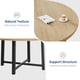 thumbnail image 4 of 47-pulgada round wood-colored dining mesa para 4: moderno industrial style con thick tabletop y sturdy metal base, space-saving para kitchen y dining room, 4 of 7
