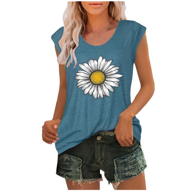 Birdeem Womens Cap Sleeve Tops Summer Tank Top Casual Basic Tees Shirts Loose Blouses