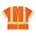 thumbnail image 4 of Kishigo Unisex High Visibility Reflective 6 Pocket Contrast Mesh Vest 1243, Zipper Closure, Polyester, ANSI 107 Type R / Class 3, Construction, Roadwork, Utility, Warehouse, Outdoor (Orange, XL), 4 of 4