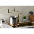 thumbnail image 4 of Kingston Brass KS8702ZX Millennium Deck Mount Pot Filler Faucet, Polished Brass, 4 of 8