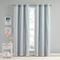 thumbnail image 4 of Your Zone Blackout Curtain Panel with Sheer Overlay, 1 Panel, Grey, 37" W x 95" L, 4 of 8